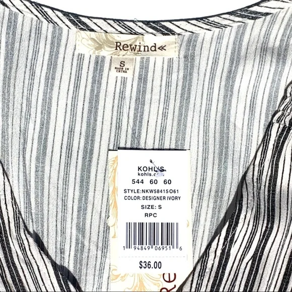 NWT Rewind Striped Top - Picture 5 of 13